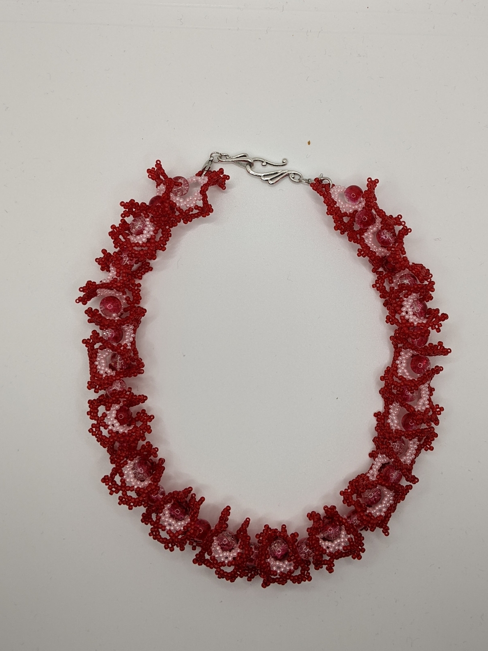 Red Beaded Ogalala Necklace